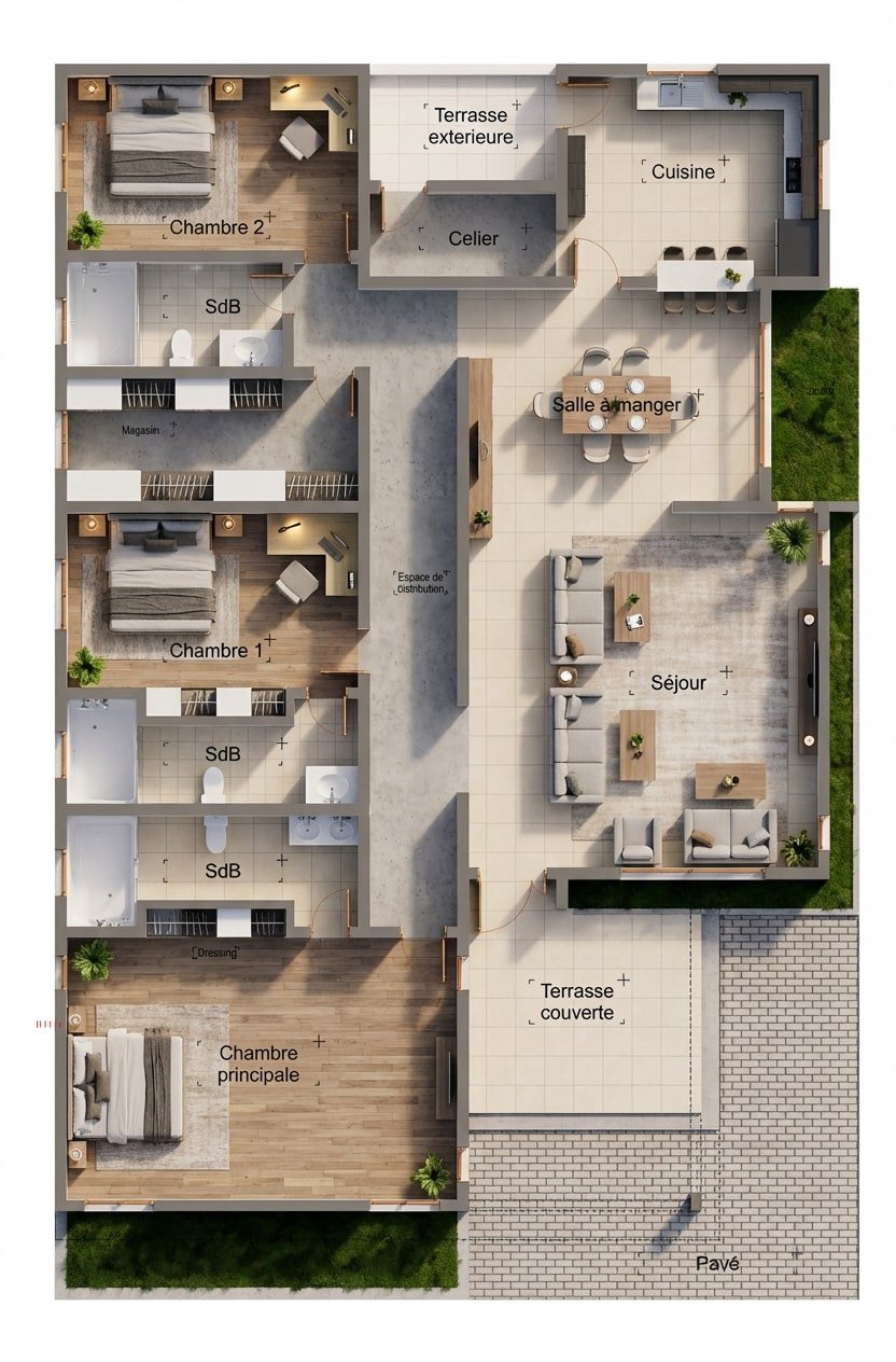 La Villa Idylle : 3 Chambres | 400 m² | Villa Basse | ID 0002 – Image 3